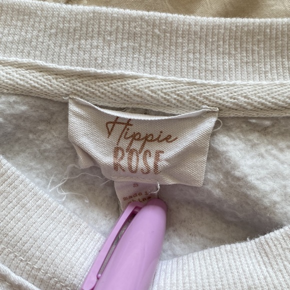 Hippie Rose women’s small cream lounge sweatshirt - Picture 3 of 4